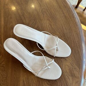 La Femme Sicilian Slipper Crocodile Cream